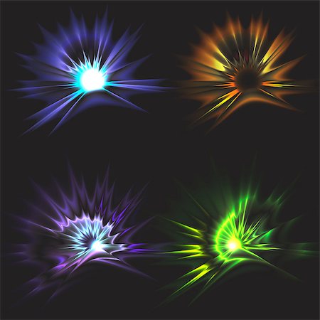 sun blast vector - Set of Vector glowing light effect stars Stock Photo - Budget Royalty-Free & Subscription, Code: 400-07413889