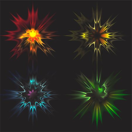 sun blast vector - Set of Vector glowing light effect stars Stock Photo - Budget Royalty-Free & Subscription, Code: 400-07413890