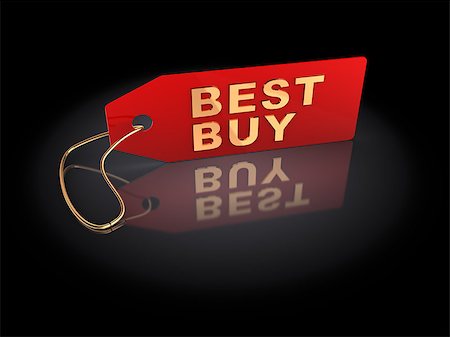 simsearch:400-07169053,k - 3d illustration of best buy tag over dark background Stockbilder - Microstock & Abonnement, Bildnummer: 400-07424008