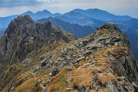 simsearch:400-07309307,k - View from the Negoiu Peak of Fagaras Mountains, Romania Stockbilder - Microstock & Abonnement, Bildnummer: 400-07424654