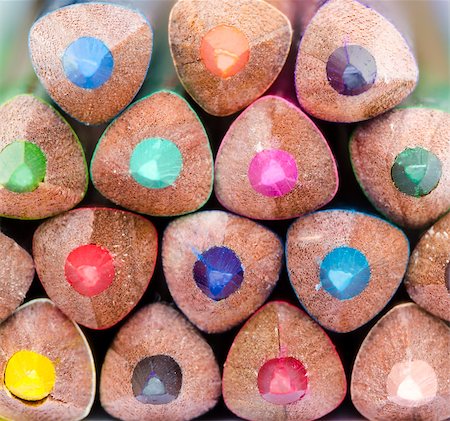 drawing colour palette - Macro detail of colorful pencils in a stack with no background Stock Photo - Budget Royalty-Free & Subscription, Code: 400-07424669