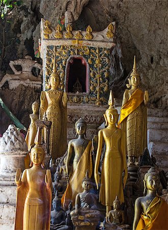 Buddha statues at Pak Ou Caves, Lao Stock Photo - Budget Royalty-Free & Subscription, Code: 400-07425019