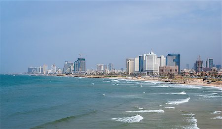 Tel-Aviv beach panorama. Jaffa. Israel. Photographie de stock - Aubaine LD & Abonnement, Code: 400-07425071