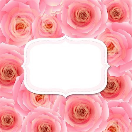 simsearch:400-07427493,k - Label With Pink Rose, With Gradient Mesh, Vector Illustration Foto de stock - Royalty-Free Super Valor e Assinatura, Número: 400-07425205