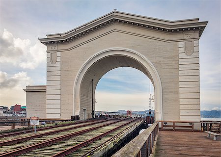 simsearch:400-03977018,k - the old Pier 43 Rail Ferry Terminal in  Fisherman's Wharf area of San Francisco, California Stock Photo - Budget Royalty-Free & Subscription, Code: 400-07425418