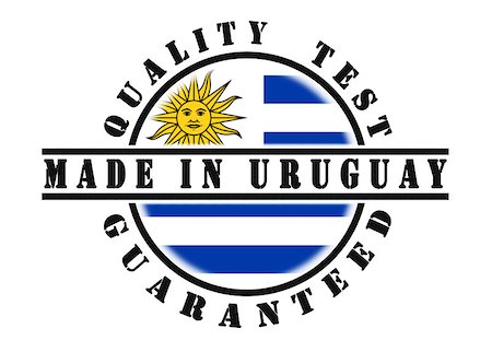 simsearch:400-06473938,k - Quality test guaranteed stamp with a national flag inside, Uruguay Foto de stock - Super Valor sin royalties y Suscripción, Código: 400-07425546