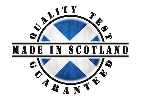 simsearch:400-06473938,k - Quality test guaranteed stamp with a national flag inside, Scotland Foto de stock - Super Valor sin royalties y Suscripción, Código: 400-07425848