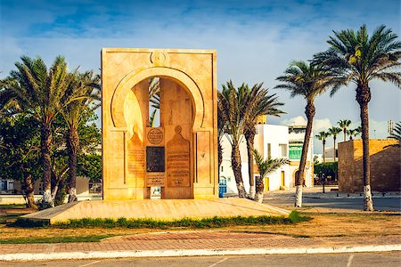 Tribute to Tahar Sfar in Mahdia, Tunisia in the Morning Stock Photo - Budget Royalty-Free & Subscription, Code: 400-07426150