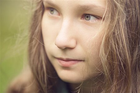 young attractive girl close up portrait, slightly toned in modern style Stock Photo - Budget Royalty-Free & Subscription, Code: 400-07426237
