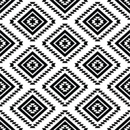 south american indigenous tribes - Vector seamless aztec ornament, ethnic pattern Stock Photo - Budget Royalty-Free & Subscription, Code: 400-07426279