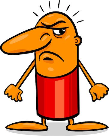 simsearch:400-07407480,k - Cartoon Illustration of Angry or Furious Funny Guy Character Stockbilder - Microstock & Abonnement, Bildnummer: 400-07426334