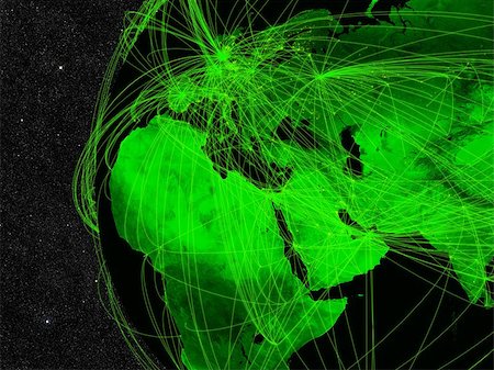 Network over Europe, Middle East and Africa. Information technology concept. Elements of this image furnished by NASA. Photographie de stock - Aubaine LD & Abonnement, Code: 400-07426662