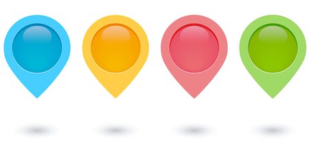 simsearch:400-06088098,k - Glossy map pin icon. Vector illustration Stock Photo - Budget Royalty-Free & Subscription, Code: 400-07427092