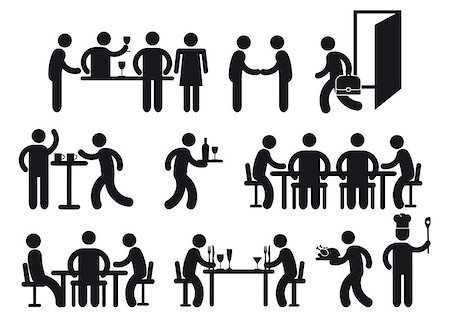 Restaurant pictograms Stock Photo - Budget Royalty-Free & Subscription, Code: 400-07427355