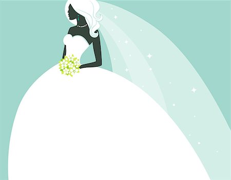 simsearch:400-06454333,k - Vector illustration of Beautiful bride in white dress Stock Photo - Budget Royalty-Free & Subscription, Code: 400-07427394