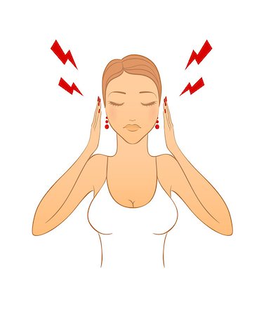 simsearch:400-04360914,k - Vector illustration of Woman with headache eps 10 Stock Photo - Budget Royalty-Free & Subscription, Code: 400-07427409