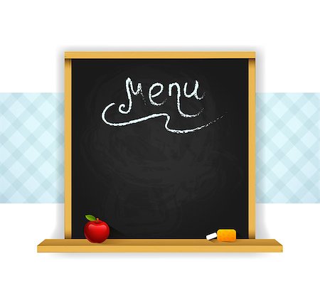Vector illustration of Wooden chalkboard for restaurant menu Stock Photo - Budget Royalty-Free & Subscription, Code: 400-07427411