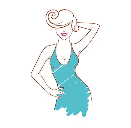 simsearch:400-04862786,k - Vector illustration of Beautiful woman eps 10 Stock Photo - Budget Royalty-Free & Subscription, Code: 400-07427420