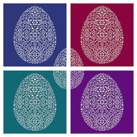 simsearch:400-07406705,k - Colorful vector easter egg floral design elements collection Foto de stock - Super Valor sin royalties y Suscripción, Código: 400-07427499