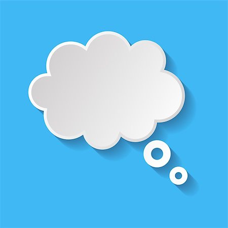 simsearch:400-07661639,k - White vector speech bubble on blue background Stock Photo - Budget Royalty-Free & Subscription, Code: 400-07427512