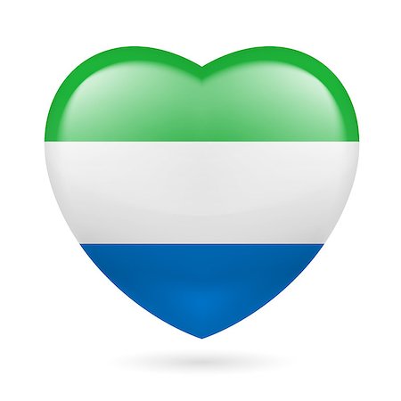 simsearch:400-07430535,k - I love Sierra Leone. Heart with flag colors Photographie de stock - Aubaine LD & Abonnement, Code: 400-07427529