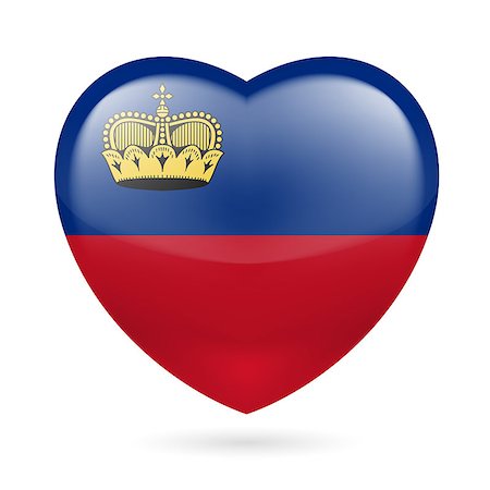 simsearch:400-07430535,k - I love Liechtenstein. Heart with flag colors Fotografie stock - Microstock e Abbonamento, Codice: 400-07427568