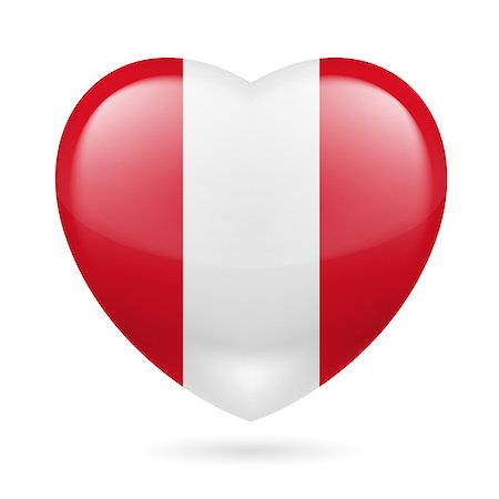 simsearch:400-07430535,k - Heart with Peruvian flag colors. I love Peru Photographie de stock - Aubaine LD & Abonnement, Code: 400-07427571
