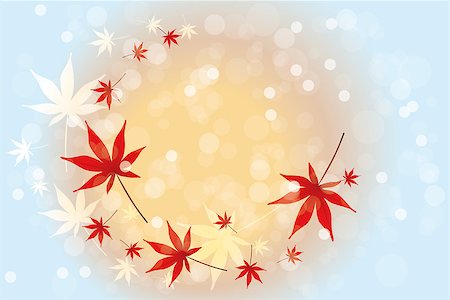 Autumn leaves background with place for text Stock Photo - Budget Royalty-Free & Subscription, Code: 400-07427998