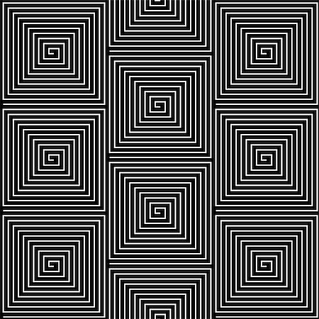 simsearch:400-07222259,k - Black and White Hypnotic Background Seamless Pattern. Stock Photo - Budget Royalty-Free & Subscription, Code: 400-07428240