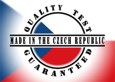 simsearch:400-06473938,k - Quality test guaranteed stamp with a national flag inside, Czech Republic Foto de stock - Super Valor sin royalties y Suscripción, Código: 400-07428978