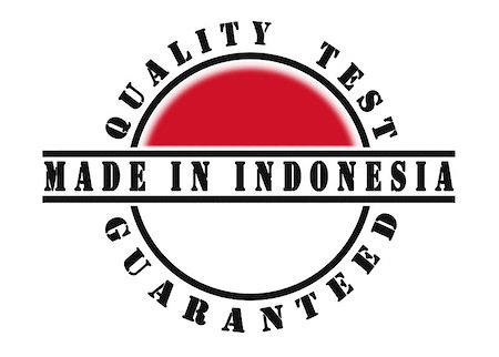 simsearch:400-06473938,k - Quality test guaranteed stamp with a national flag inside, Indonesia Foto de stock - Super Valor sin royalties y Suscripción, Código: 400-07428983