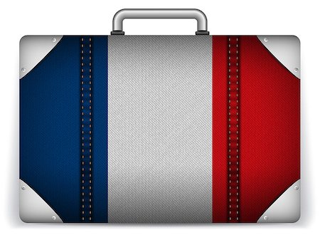 simsearch:400-07498653,k - Vector - France Travel Luggage with Flag for Vacation Foto de stock - Super Valor sin royalties y Suscripción, Código: 400-07429054