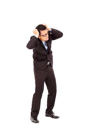 businessman have headache situation Stock Photo - Budget Royalty-Free & Subscription, Code: 400-07429120