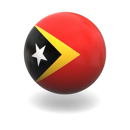 National flag of East Timor on sphere isolated on white background Photographie de stock - Aubaine LD & Abonnement, Code: 400-07429230