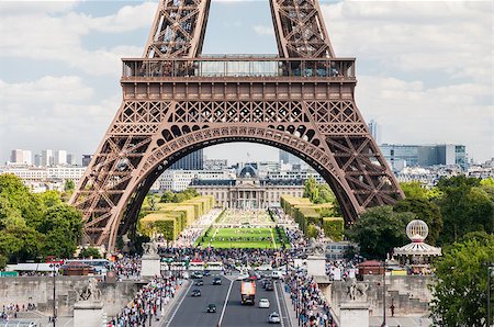 simsearch:400-05358655,k - Wonderful Eiffel Tower with blue sky in Paris France Stock Photo - Budget Royalty-Free & Subscription, Code: 400-07429460