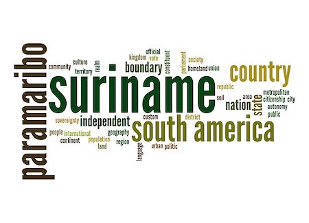 suriname - Suriname word cloud Photographie de stock - Aubaine LD & Abonnement, Code: 400-07429562