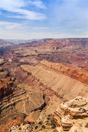 simsearch:400-04378630,k - View of Grand Canyon from South Rim with sunset light Fotografie stock - Microstock e Abbonamento, Codice: 400-07429810