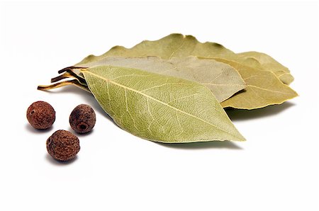 A closeup of allspice berries and bay leaves Stock Photo - Budget Royalty-Free & Subscription, Code: 400-07429829