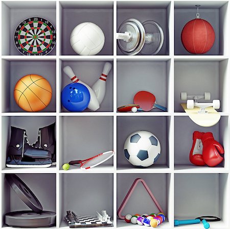 punching bag - sport equipment on the shelves. creative concept Stock Photo - Budget Royalty-Free & Subscription, Code: 400-07420296