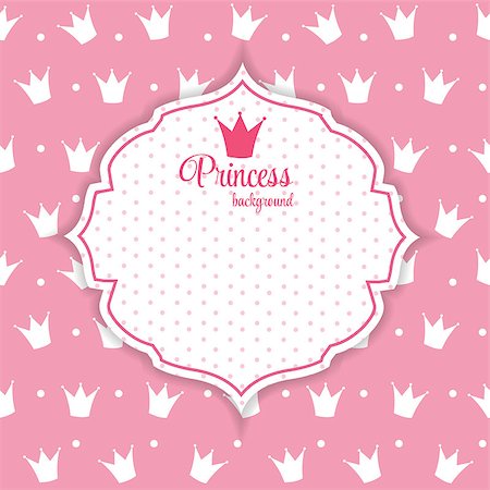 Princess Crown  Background Vector Illustration. Stock Photo - Budget Royalty-Free & Subscription, Code: 400-07420725