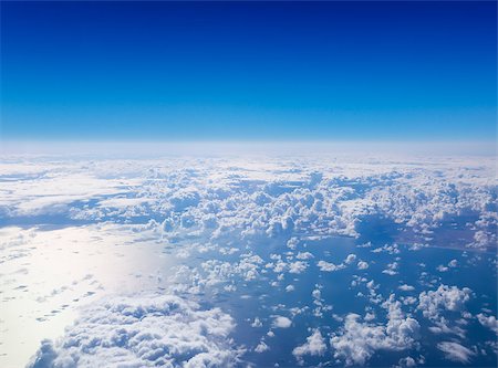 simsearch:400-09268408,k - Cloudscape. Blue sky and white cloud. Sunny day. Cumulus cloud under ocean. Stock Photo - Budget Royalty-Free & Subscription, Code: 400-07420891