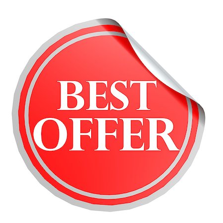 simsearch:400-05920208,k - Best offer red circle label Stockbilder - Microstock & Abonnement, Bildnummer: 400-07421048