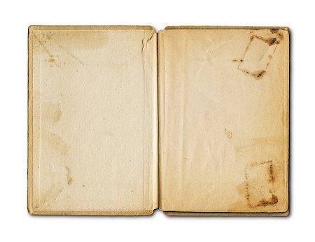 simsearch:400-05208356,k - old grunge open notebook isolated on white with clipping path Foto de stock - Super Valor sin royalties y Suscripción, Código: 400-07421152