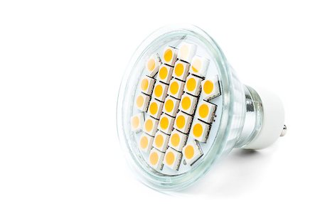 simsearch:622-06397857,k - LED lights bulb isolated on white Stockbilder - Microstock & Abonnement, Bildnummer: 400-07421435