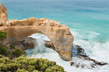 famous landmarks in victoria australia - Famous rock The Arch ,Great Ocean Road, Australia Stock Photo - Budget Royalty-Free & Subscription, Code: 400-07421799