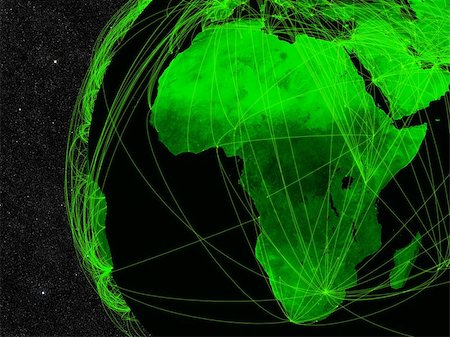 Network over Africa. Information technology concept. Elements of this image furnished by NASA. Photographie de stock - Aubaine LD & Abonnement, Code: 400-07421837