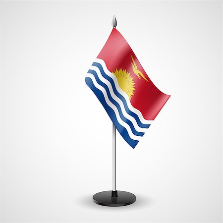 State table flag of Kiribati. National symbol Foto de stock - Super Valor sin royalties y Suscripción, Código: 400-07422450