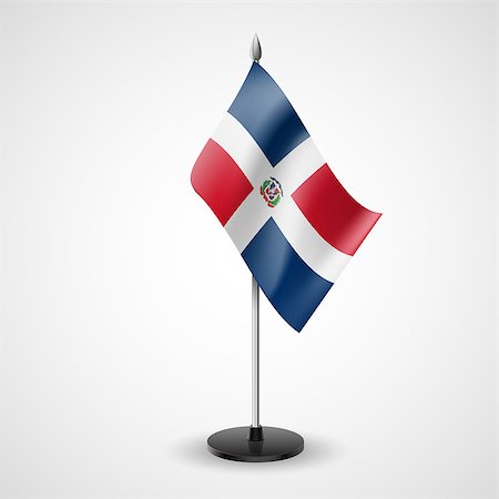 flagstaff - State table flag of Dominican Republic. National symbol Stockbilder - Microstock & Abonnement, Bildnummer: 400-07422461