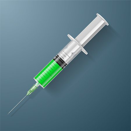 simsearch:400-09109813,k - Medical syringe with green liquid on blue background Stock Photo - Budget Royalty-Free & Subscription, Code: 400-07422497