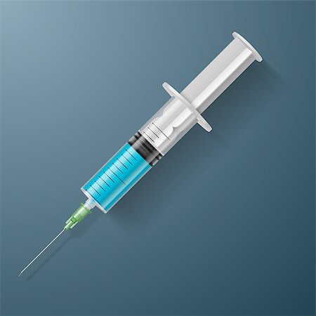 simsearch:400-09109813,k - Medical syringe with blue liquid on blue background Stock Photo - Budget Royalty-Free & Subscription, Code: 400-07422498